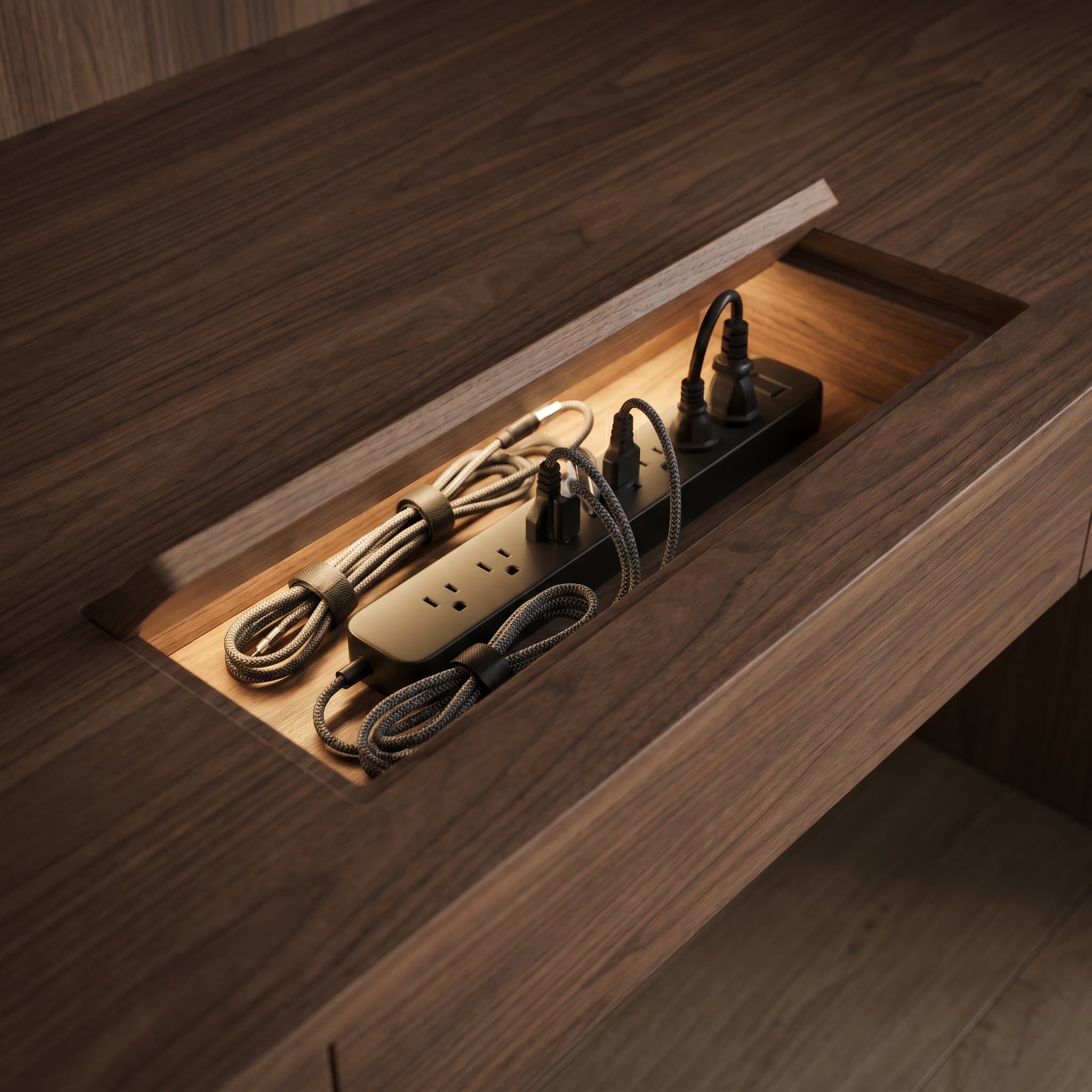 Built-in cable management