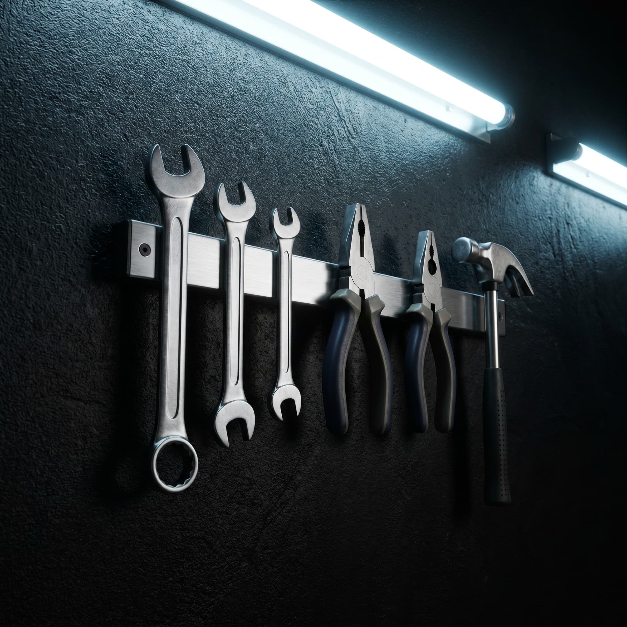 Magnetic tool strip