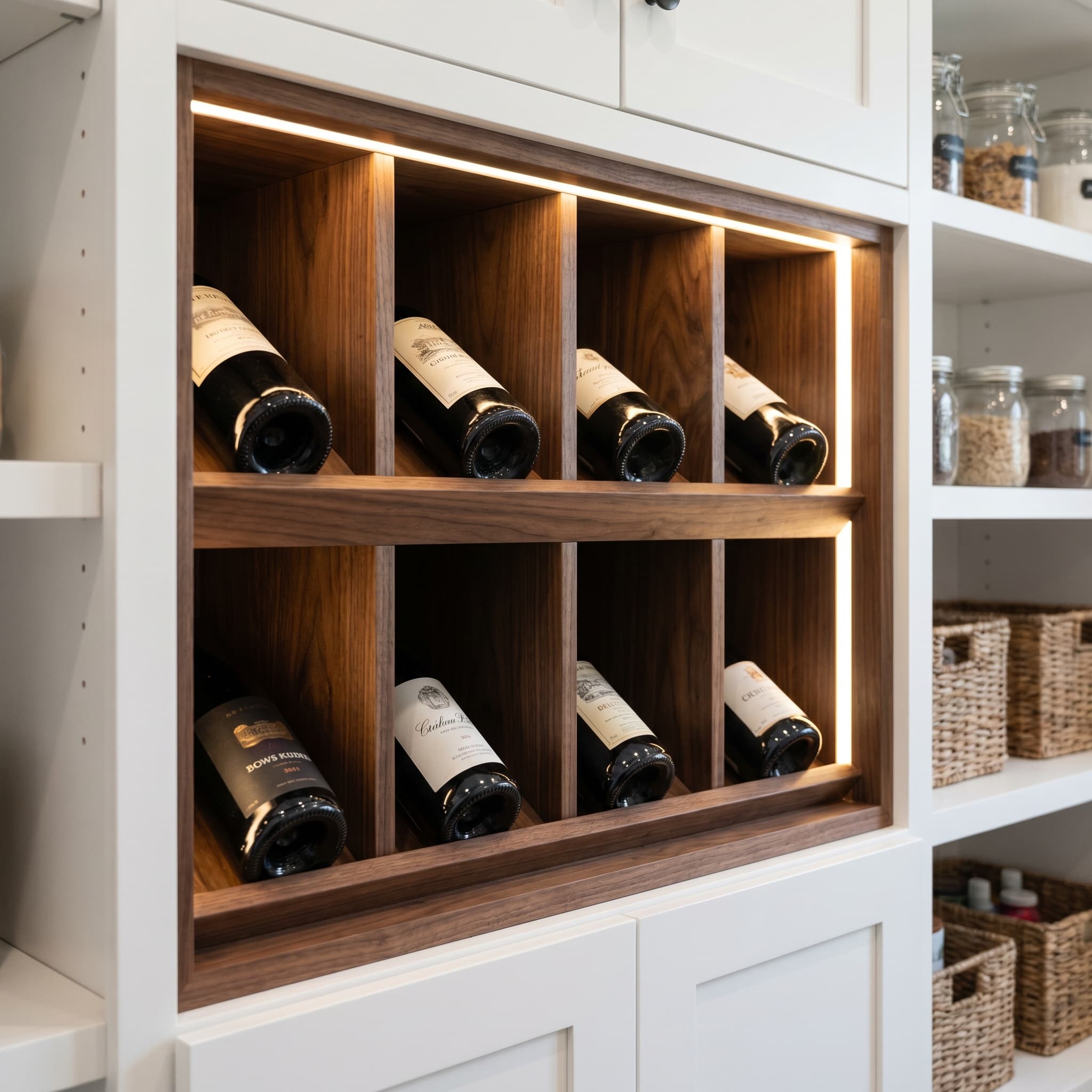 Built-in wine rack