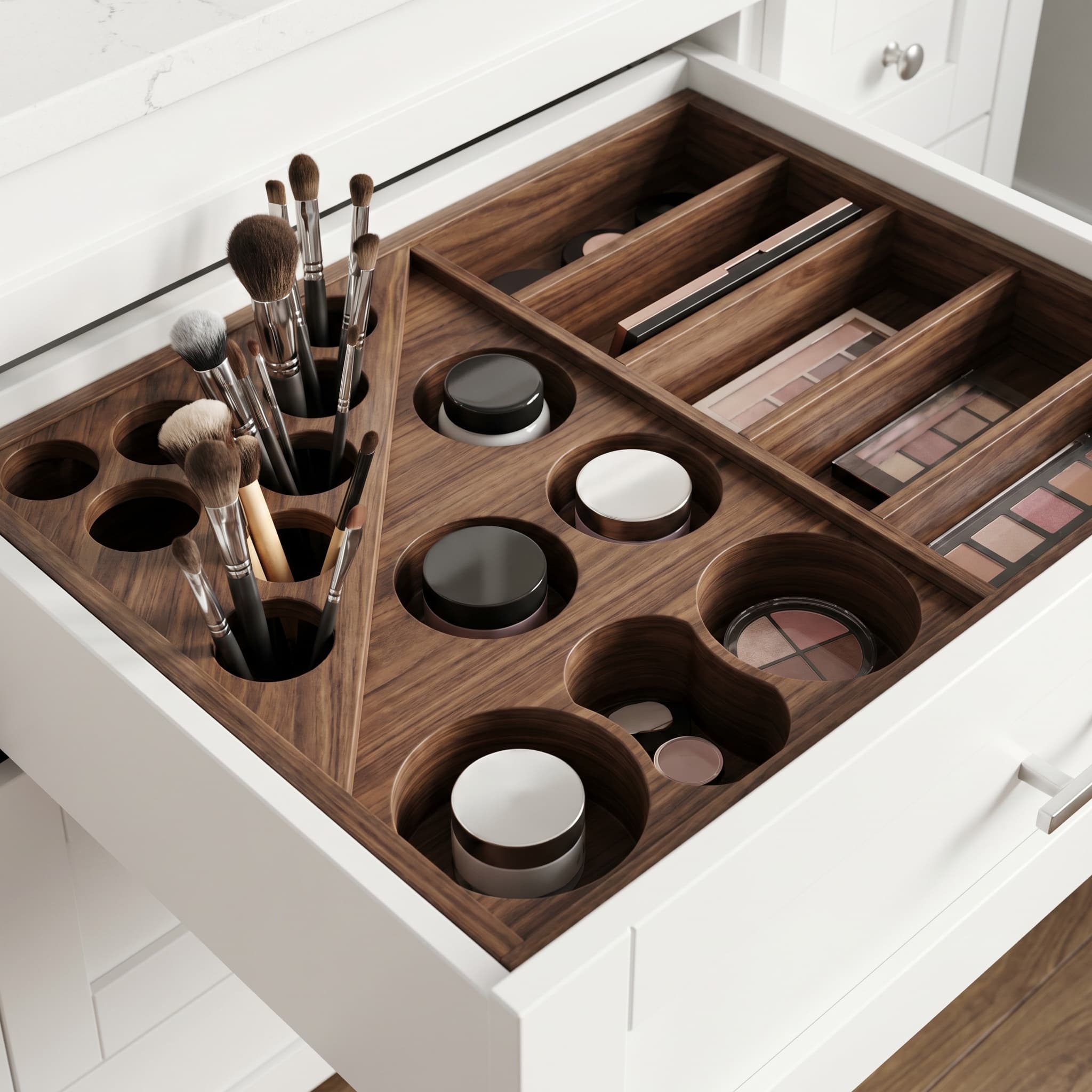 Cosmetic tower drawer