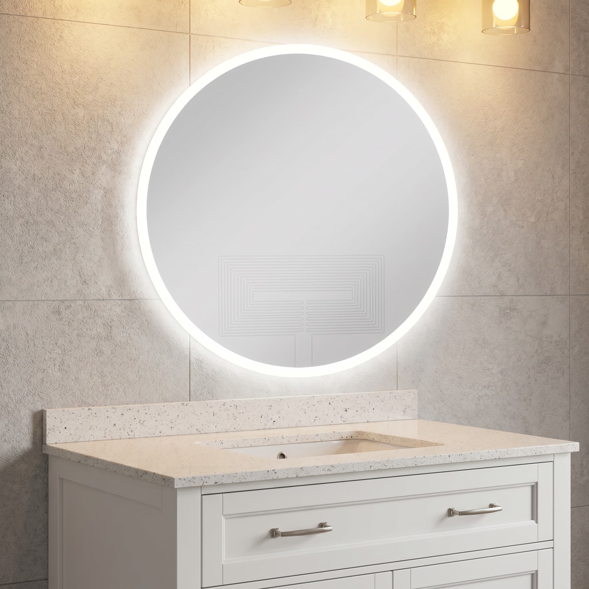 Backlit LED mirror + defogger