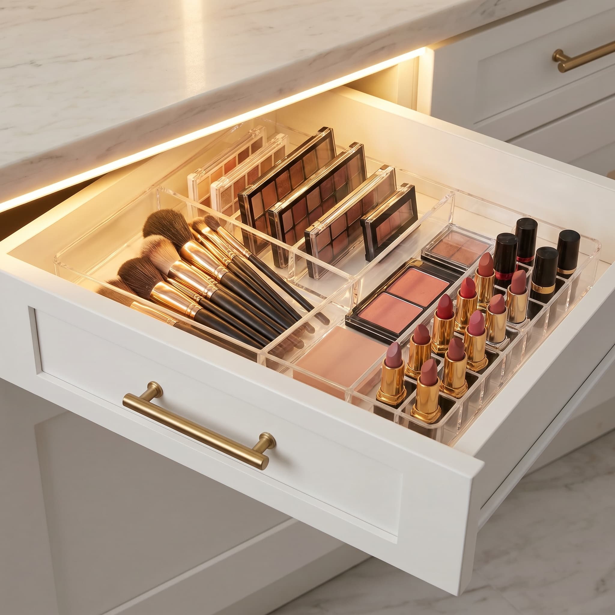 Custom makeup organizer