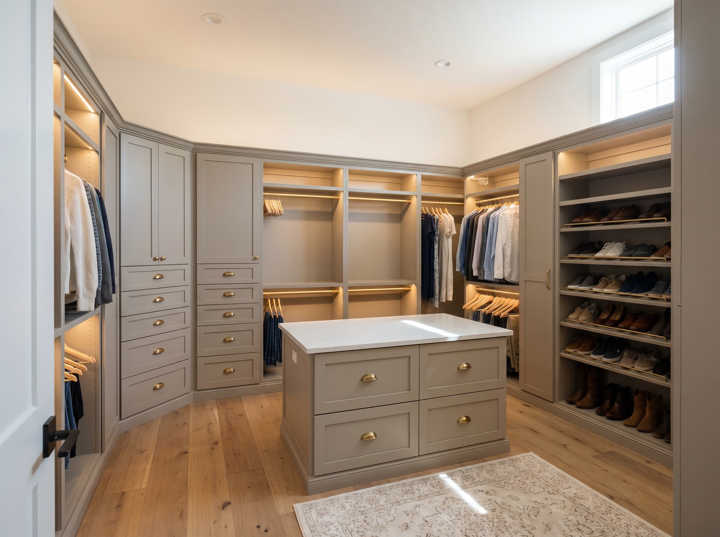 Walk-in package · 8 × 8 ft + Island