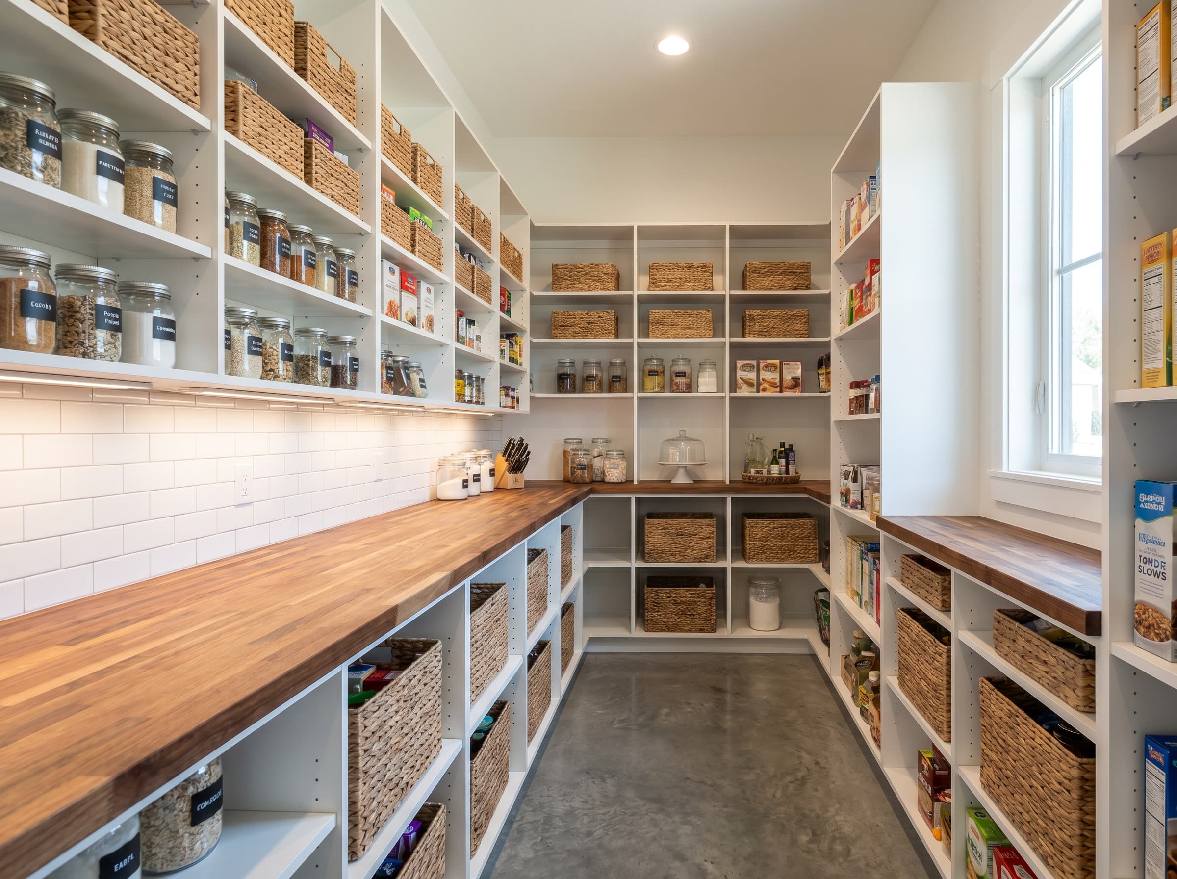 Walk-in Shelving package · Walk-in pantry · 3-wall